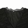 Women's Dark Sexy Wind Lace Bow V-neck Long-sleeved Imperial Sister Waisted Hip Thin Temperament Short Dresses
