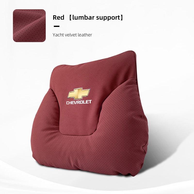 Suede Car Seat Headrest Waist Cushioning Soft Neck Pillow For Chevrolet Cruze Sonic Silverado Camaro Suburban Trailblazer Aveo
