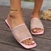 Large Size European and American Fairy Wind Flat Bottom Cool Slippers Female Mesh Heart Pattern Women Wear Fashion Cool Slippers