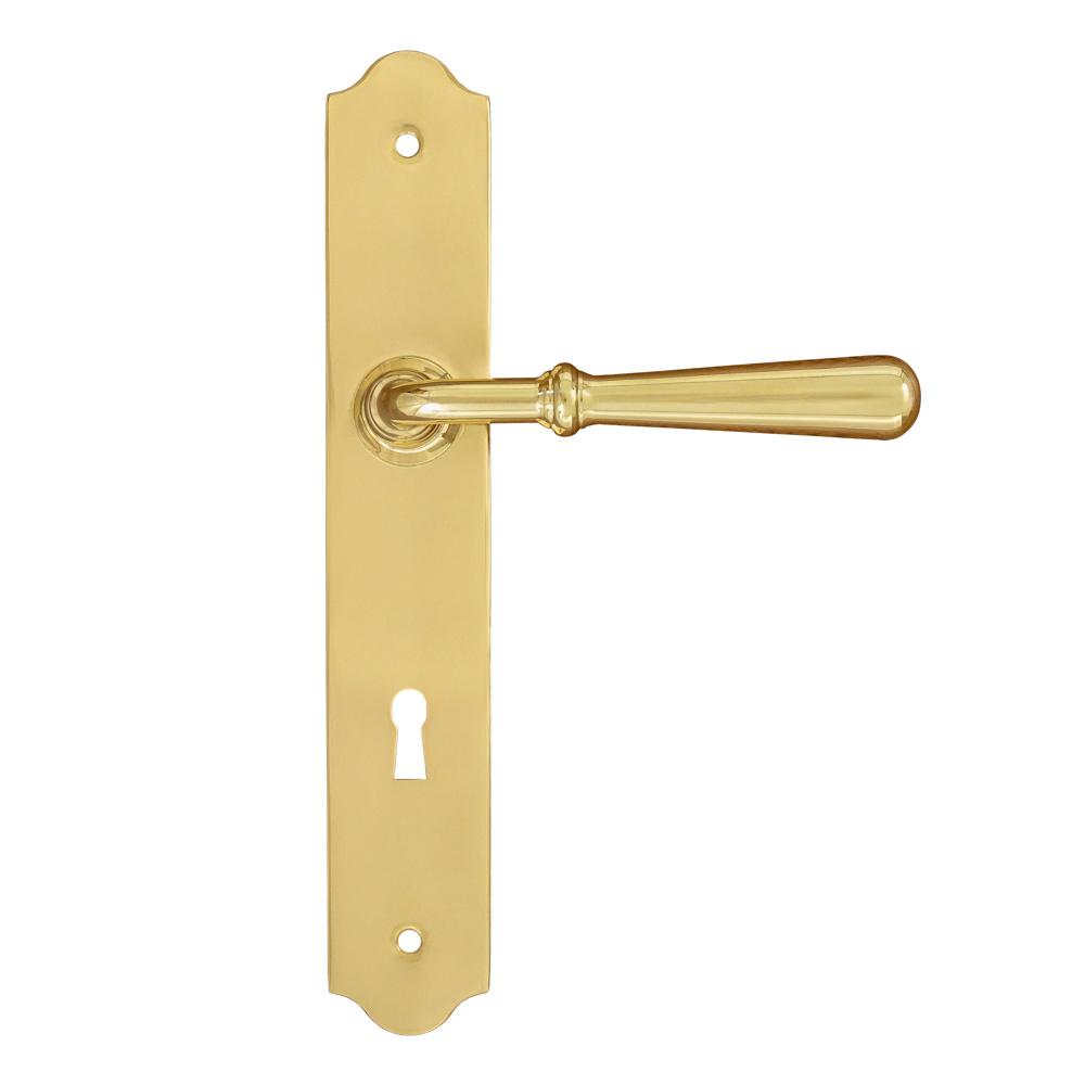 BARTON door handle with key plate 72 POLISHED BRASS