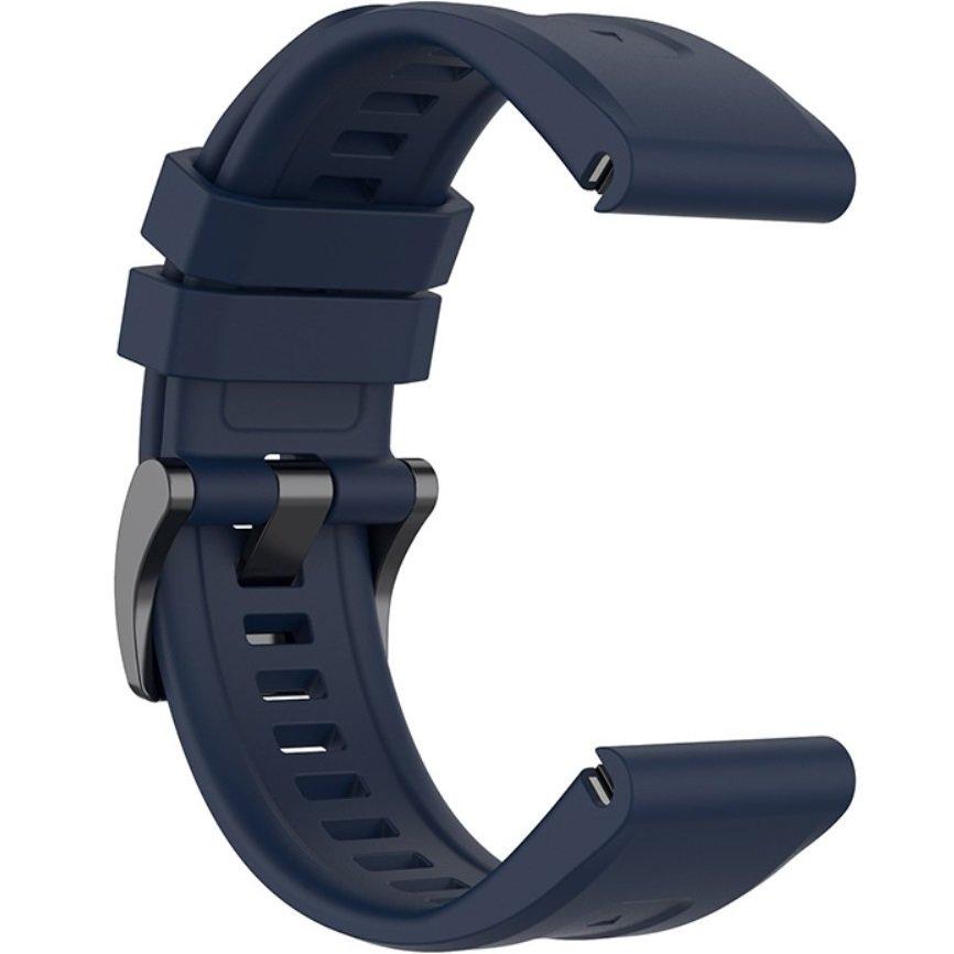 QuickFit Silicone Strap 20mm for Garmin Fenix 5S/6S/7S/8 43mm, Navy Blue