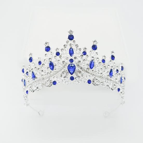 Женская Корона Искрящиеся Стразы Инкрустированная Свадебная Диадема Надежная Фиксация Легкая Корона Принцессы с Изогнутыми Концами Шпильки Аксессуары для Волос