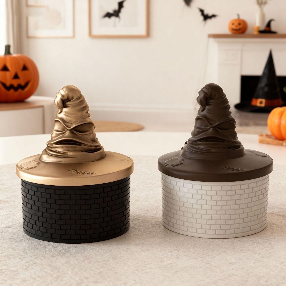 Silicone Wizard Hat Candle Cup Mold with Lid Plaster Mold Creative Resin Mold Home Decor