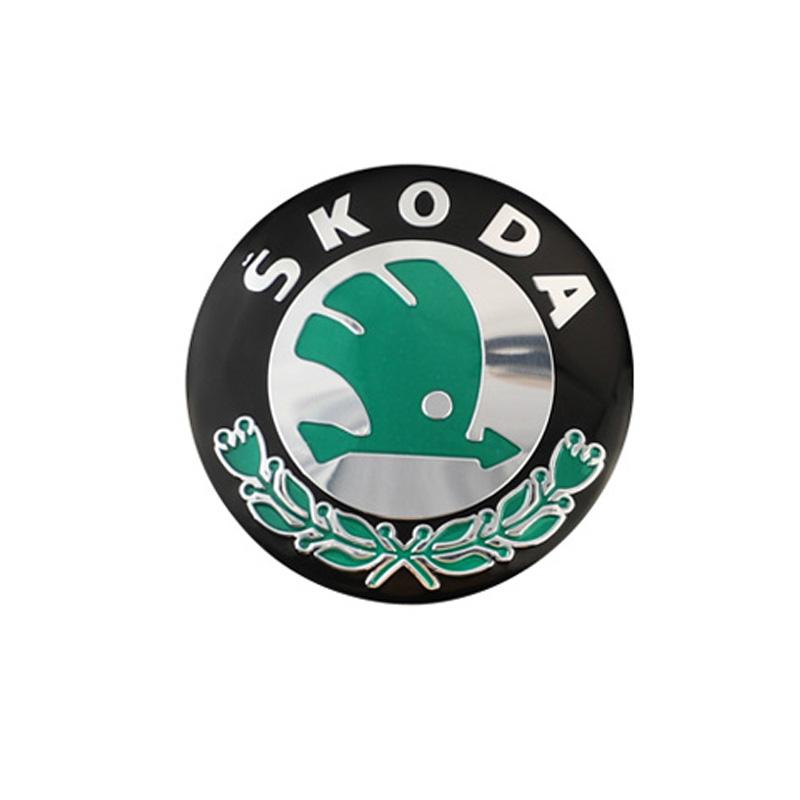 4Pcs Car Emblem Wheel Hub Caps Stickers Decoration For Skoda Octavia Kodiaq Enyaq iV Kamiq Scala Superb Fabia Rapid Citigo Karoq CWN1