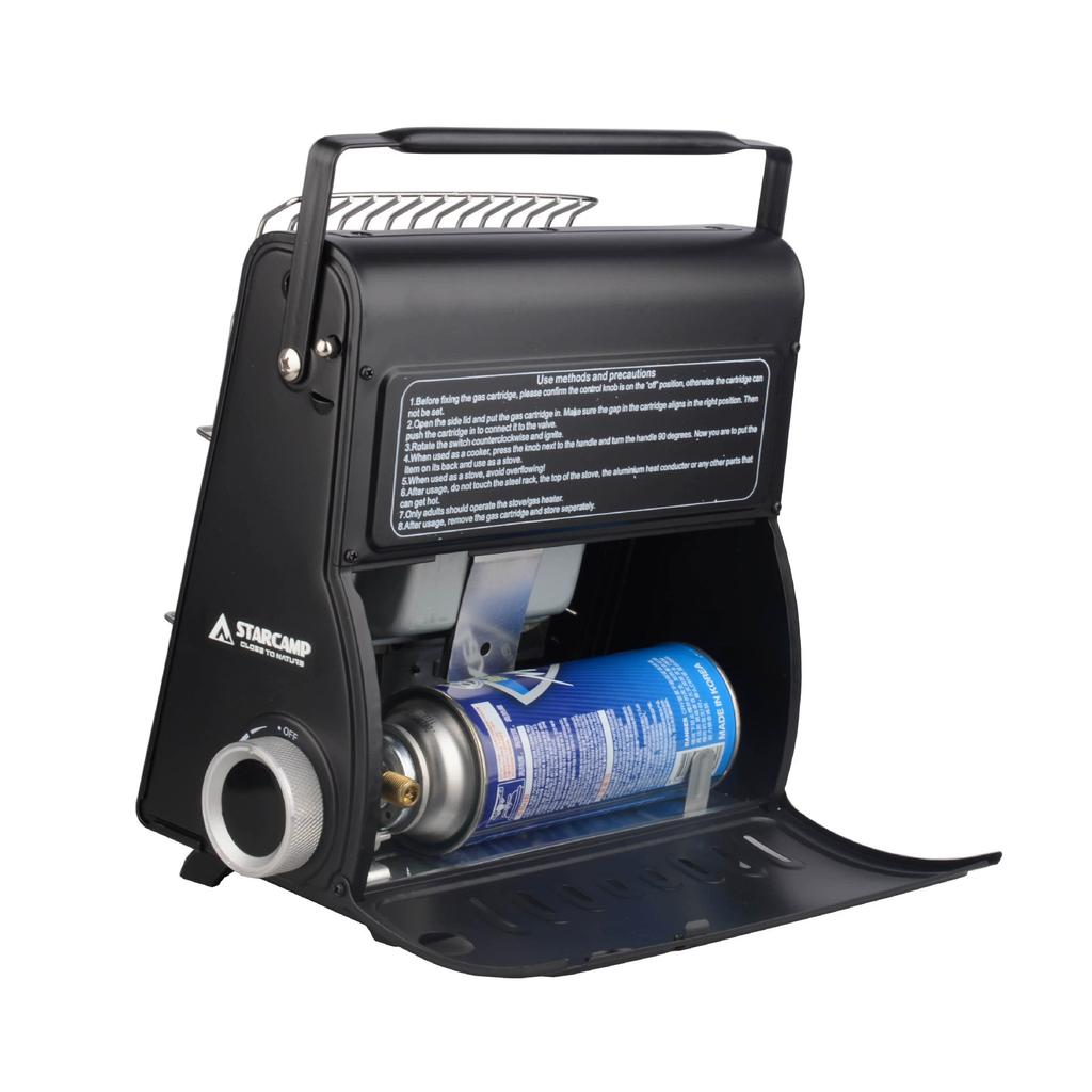 Портативный газовый обогреватель и плита двойного назначения 1700 Вт, обогреватель для палатки для кемпинга на открытом воздухе для зимы, рыбалки, приготовления барбекю
