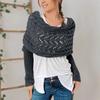 Multifunctional Scarf With Sleeves For Women, Knitted Scarf Sweater Wrap With Sleeves, Boho Pashmina Scarf Cape