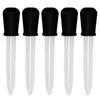 5Pcs Transfer Pipettes 5ml Silicone Material Easy Cleaning Making Disposable DIY DropperBlack