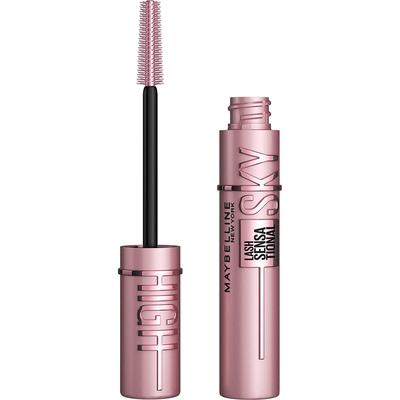 Maybelline Sky High Объемная, удлиняющая тушь для ресниц, разделяющая, подкручивающая, умножающая, смываемая, очень черная, 0,2 жидких унций