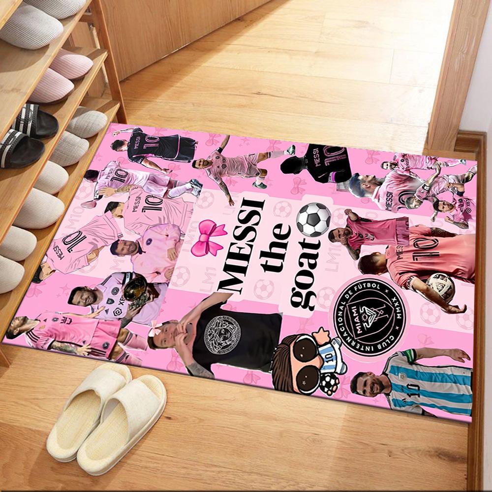 Messi 194 Floor Rug Office Rug Suitable for Foyer Dining Room Game Room Balcony Antislip Carpet Decorate Offices Gift for Festivals