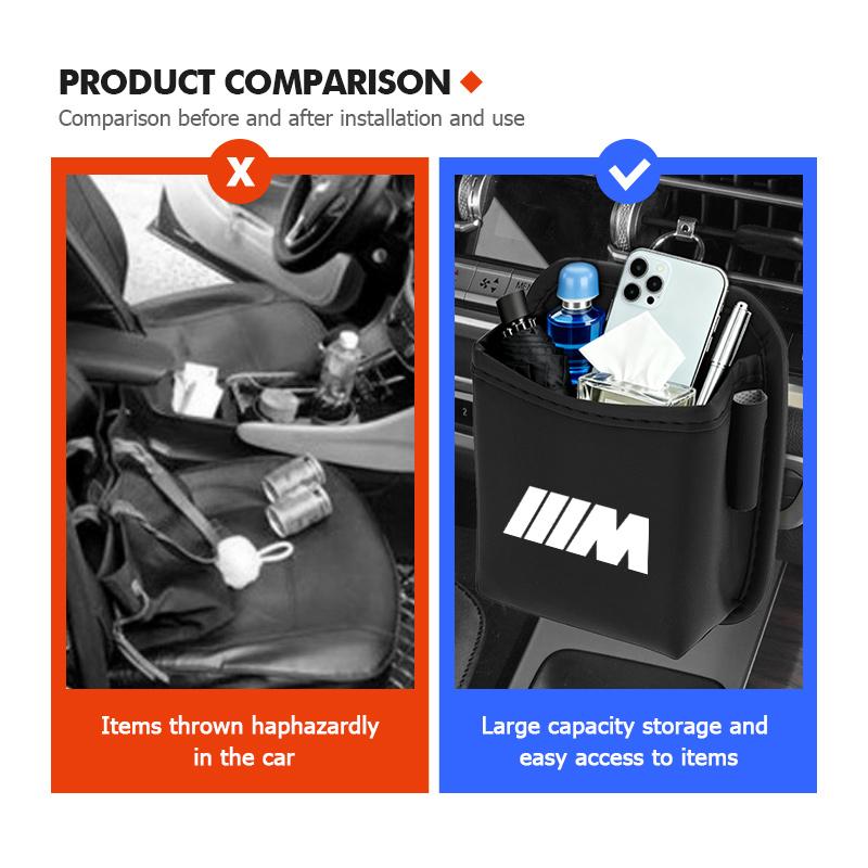 AAAQO1 Car Dashboard Air Vent Storage Bag Vehicle Hanging Organizer Box For BMW M Performance Alpina M3 M5 M6 X1 X3 X4 X5 G20