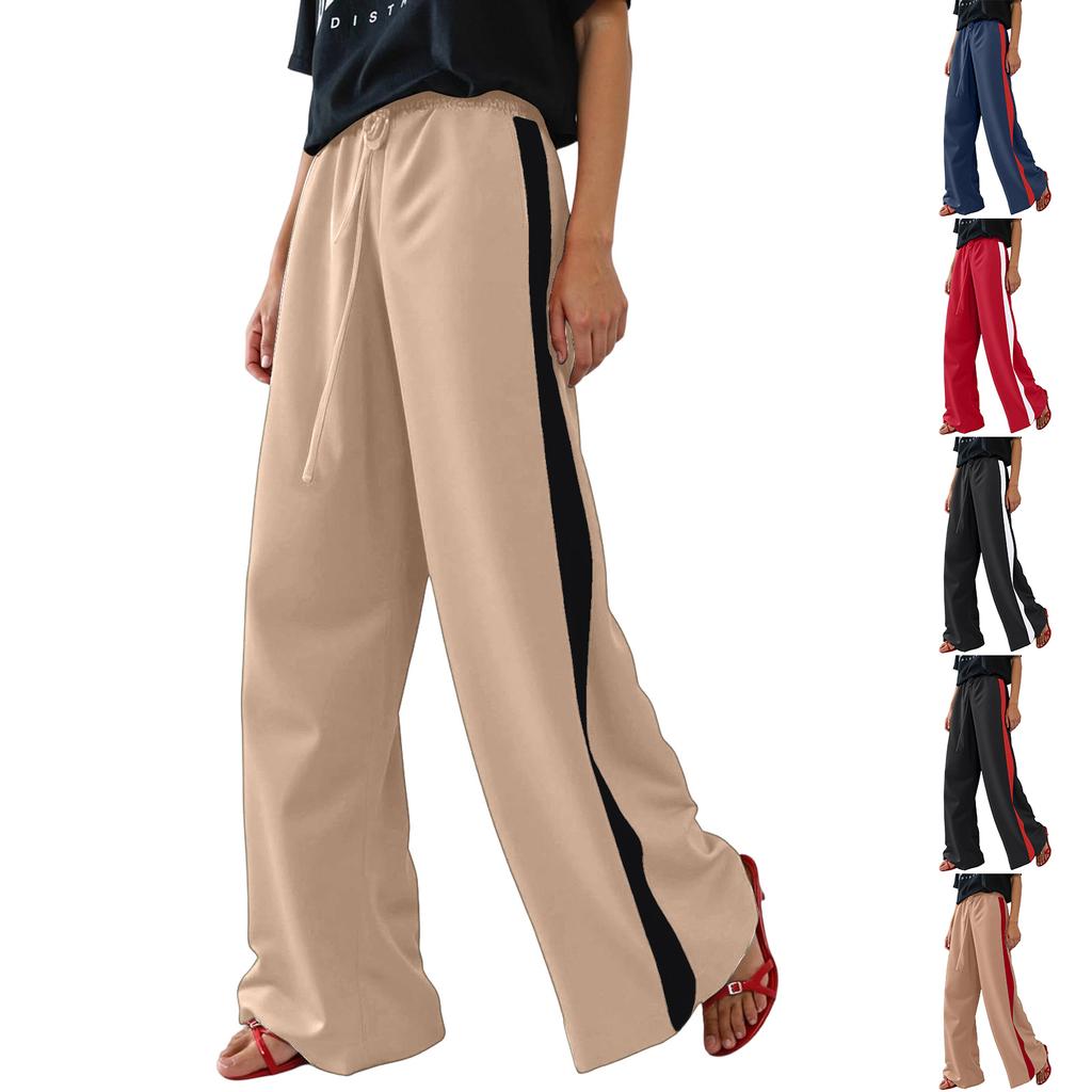 Женские брюки-клеш, летние повседневные струящиеся брюки-клеш.