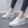Весенняя женская обувь, новые однотонные женские кроссовки, женская вулканизированная обувь на платформе для отдыха, увеличивающая рост