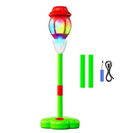 Automatic Bubble Machine for Kids Bubble Blower with Lights And Music Adjustable Height 17-38 Inches Vertical Bubble Tower Stand Hands-Free