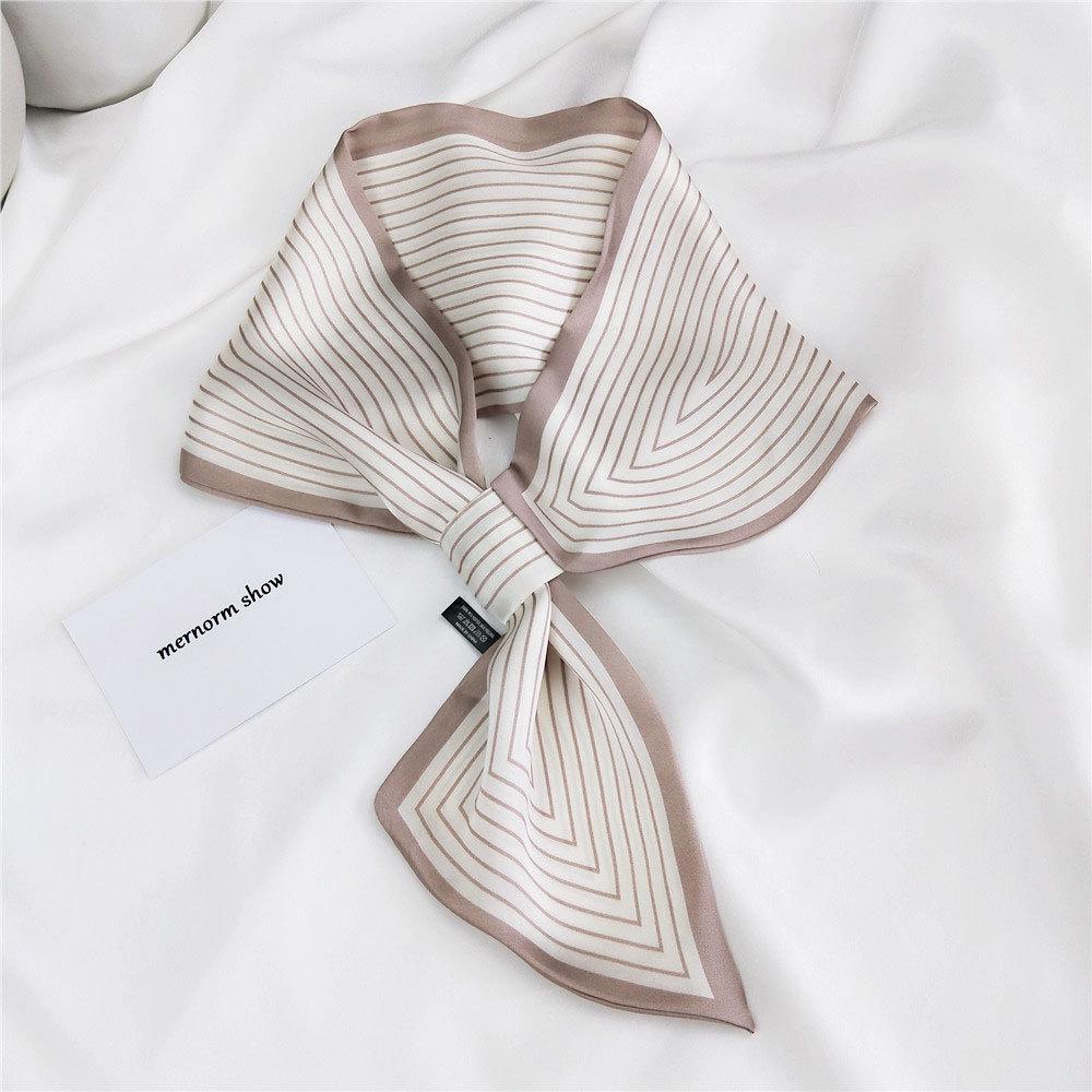 Новые шарфы Шелковые шарфы Женские весенние и осенние длинные декоративные профессиональные шарфы Летние тонкие стили в сочетании с рубашками Стильные
