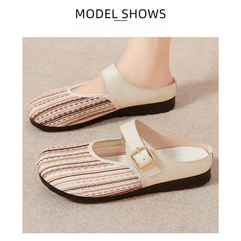 Женская обувь с мягкой подошвой, противоскользящая, износостойкая, полускользящая, дышащая сетчатая поверхность для ношения сандалий, модная повседневная обувь