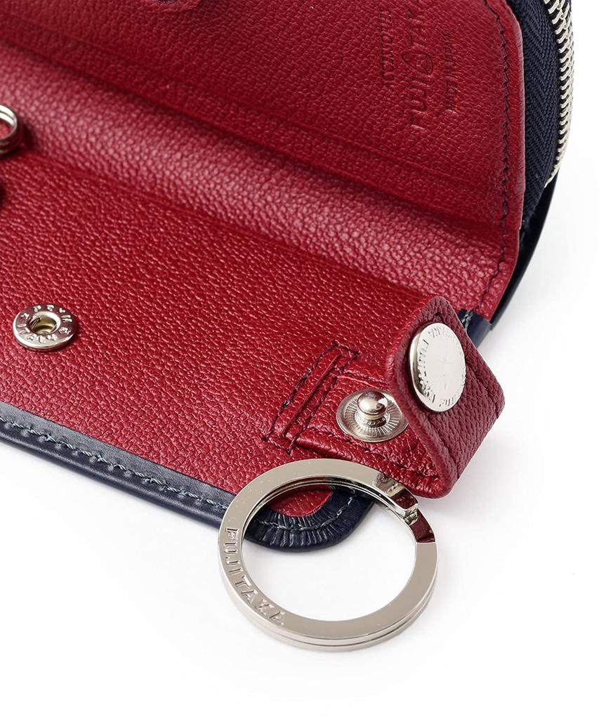 АКСЕССУАРЫ Кожаный чехол для ключей, кошелек для монет, натуральная кожа, молния, мини [FUJITAKA] (Джозеф) Мужской кошелек для монет (С участием)