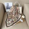 Imitation Silk Scarf Summer New Style Personalized Trend Printing Small Square Scarf Women's Fashion Shirt Decorative Scarf