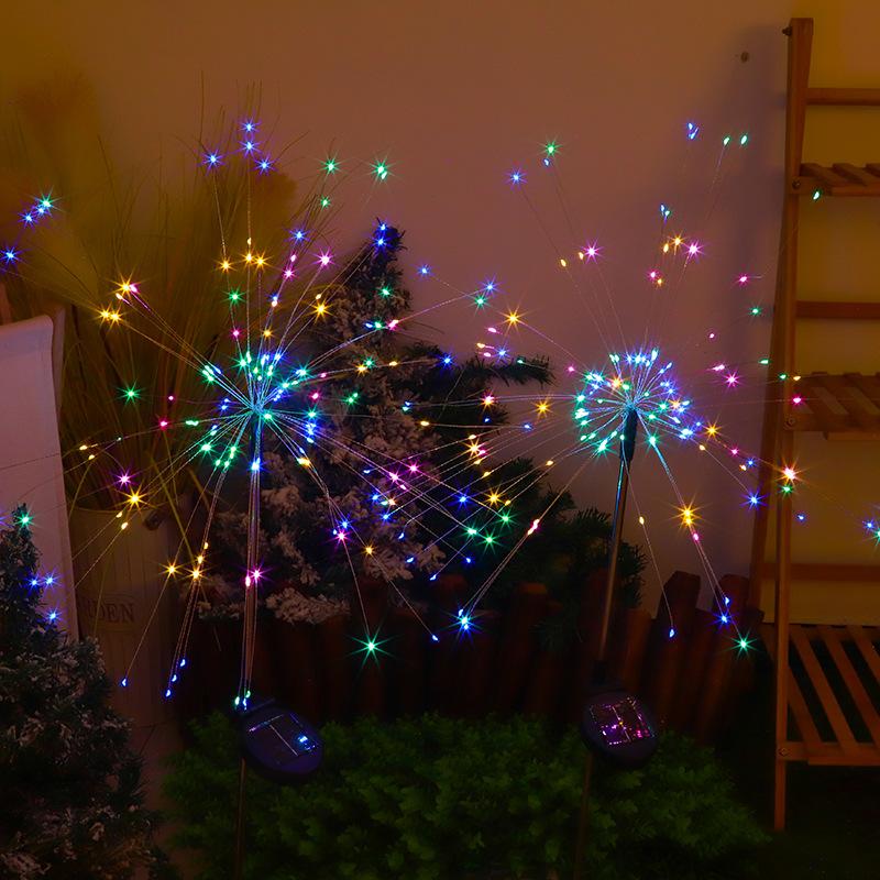 200/150/120/90/60 Солнечный светодиодный фейерверк, водонепроницаемый, садовый, солнечная гирлянда, рождественское украшение, вечеринка, свадьба, декор 923