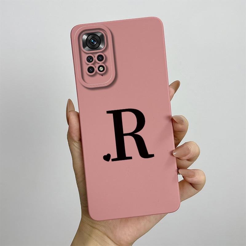 Для Xiaomi Redmi Note 11 11S 4G 5G Чехол Милые Первые Буквы Мягкий Жидкий Силикон Чехол Для Redmi Note11 11 S 11 Pro Funda Capa