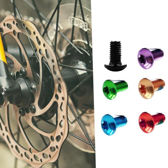 12 шт. Прочные болты ротора тормоза велосипеда T25 M5x10 мм из легированной стали, разноцветные винты для диска для дорожного горного велосипеда