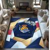 Real Sociedad FC Soccer Football Pattern Soft Area Rug Non Slip Indoor Floor Carpet Sports Decor Mat for Bedroom