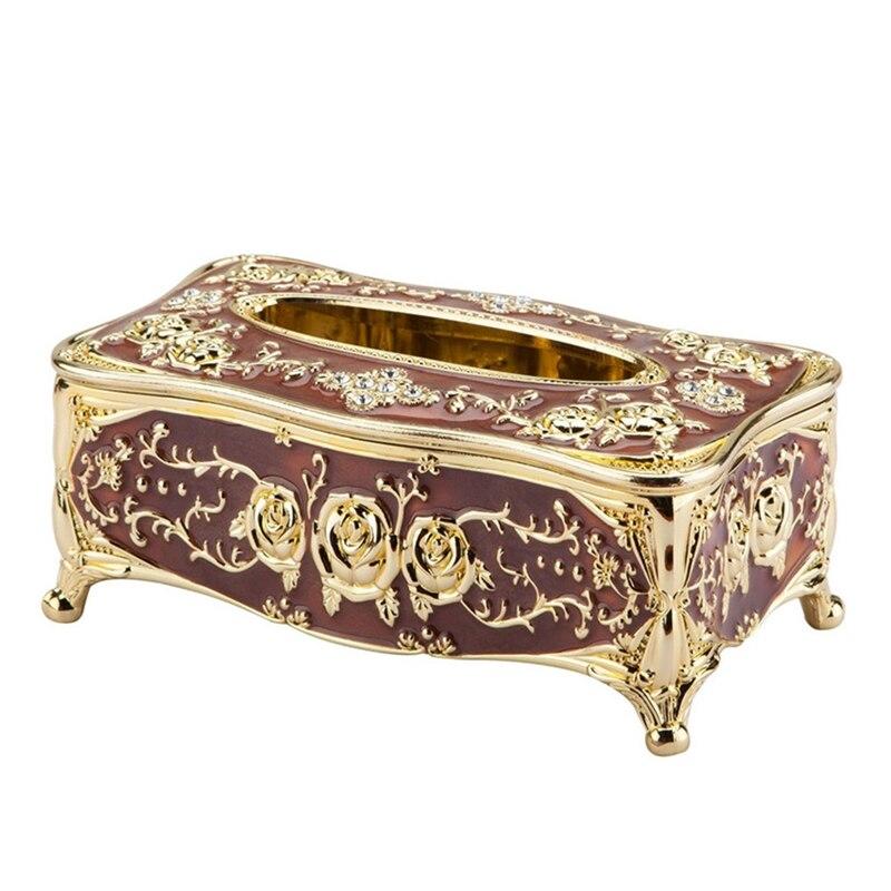 European Style Luxury Fabric Universal Cardboard Office Bench Pumping Paper Family KTV Hotel Car Car Warehouse | Napkin Box
