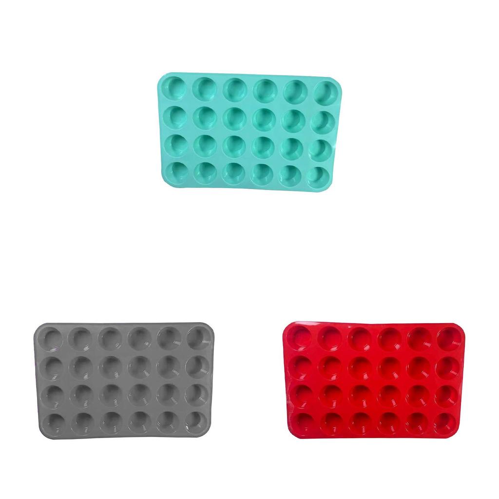 Silicone Cake Mold 24 Hole Baking Pan With Nonstick Surface For Diy Pastry Making