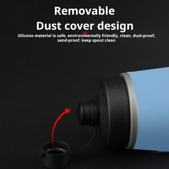 Бутылка для воды для велосипеда объемом 610 мл с пылезащитной крышкой, большая емкость, изолированная, портативная, легкая, для путешествий на открытом воздухе, для занятий спортом, для велоспорта, сжимаемая, питьевая бутылка