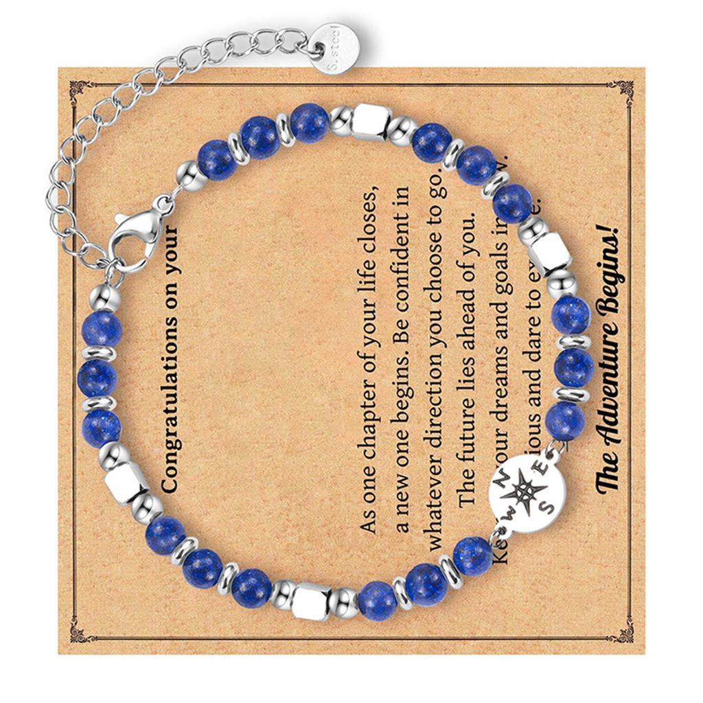 Stainless Steel Beaded Bracelet for Graduation Season Stylish and Practical Wristband Perfect Gift for Any Occasion