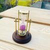 Antique Brass Rotating Sand Timer Hanging Hourglass Wood Base And Brass Rose London Sand Timer Horglass