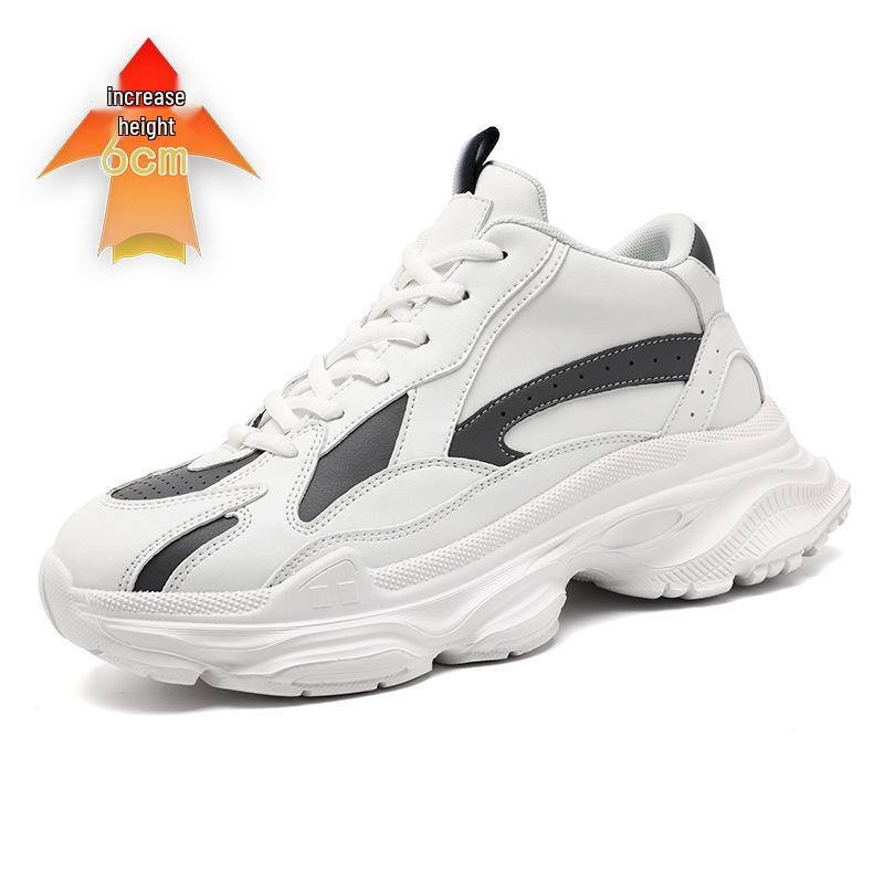 Невидимый подъем Dad Shoes: 8 см Мужские модные повседневные кроссовки в корейском стиле на осень