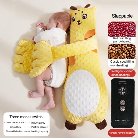 Baby Patter Pillow with Remote Control And Heating Function Goose Shape Baby Sleep Aid Soothe Emotions Anxiety Arm-Wrapped Support