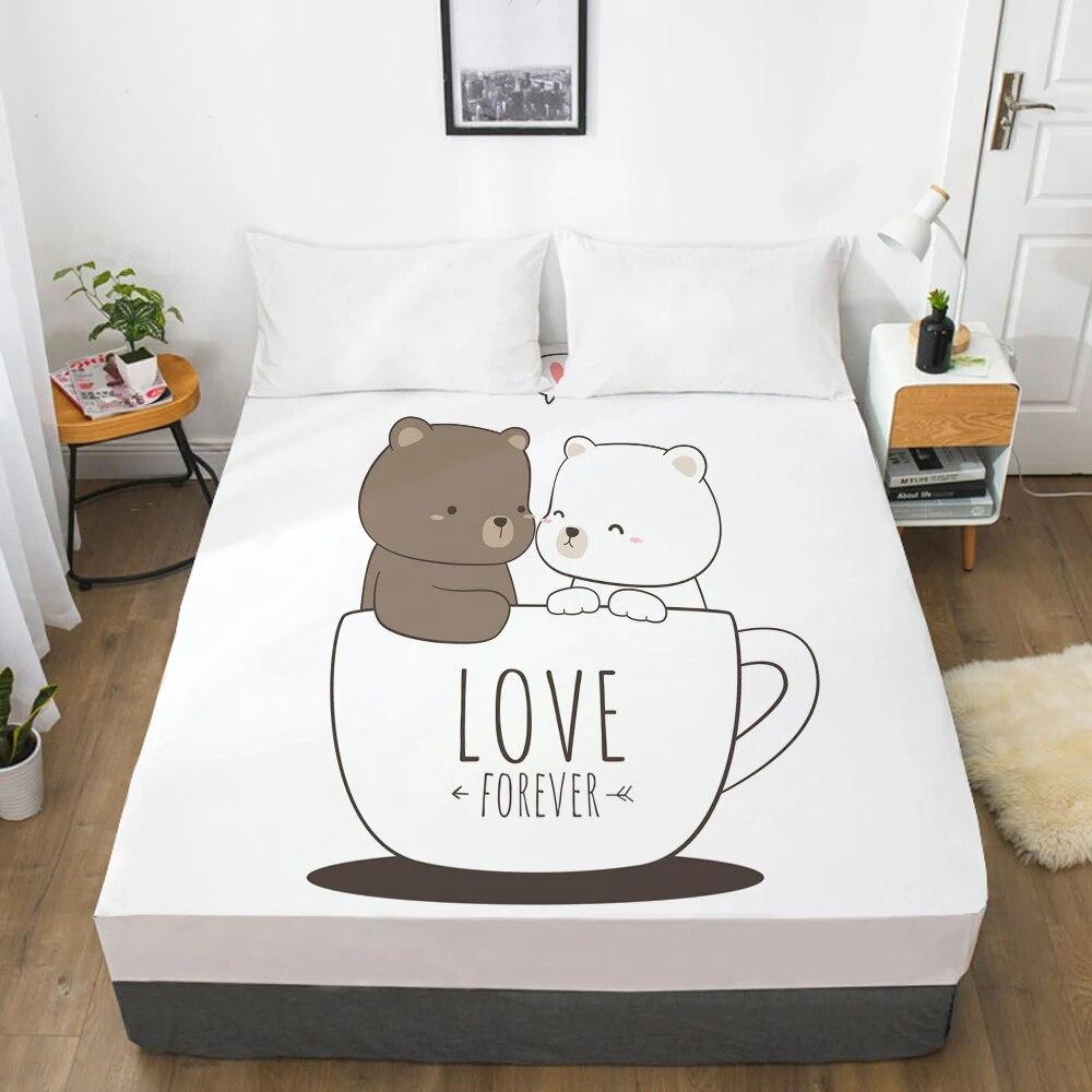 Children Elastic Fitted Sheet Bed Sheet With An Elastic Band Bedding For Kids Baby Child Mattress Cover Single 160x200 Bed Train