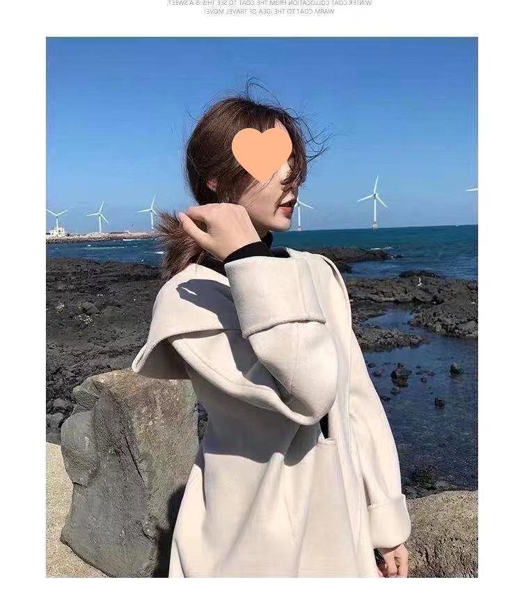 Короткое двустороннее шерстяное пальто - Осенне-зимний французский кейп для женщин и студенток