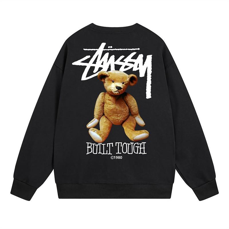 Свитшот Stu Streetwear Tour Edition с принтом букв, круглый вырез, мужской, свободный крой, хлопок, для повседневной носки
