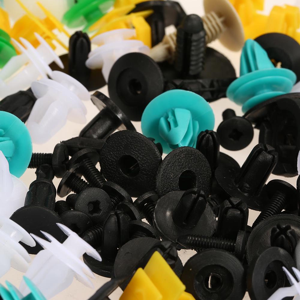 Auto Fastener Clips 100PCS Car Mixed Universal Door Trim Panel Rivet Bumper Plastic Clip Car Retainer Clips Car