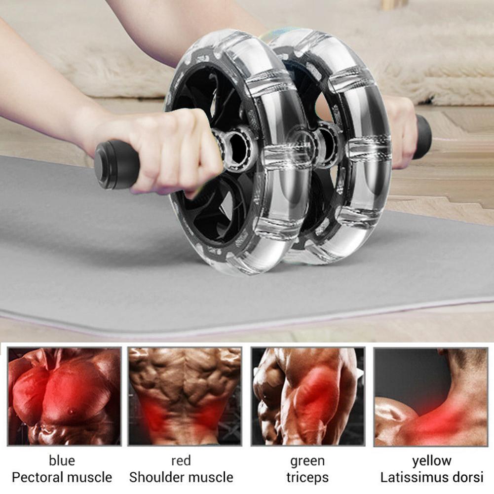 Fitness Roller with Bearing Workout Abdominal Exerciser Pull Strap Set Domestic Training Equipment Waist Slimming Sport