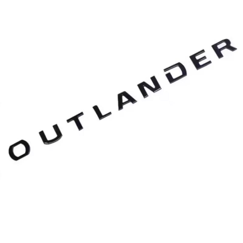 Car 3D Logo Letters Front Head Hood Alphabet Emblem Badge Decals Stickers Styling For Outlander Accessories