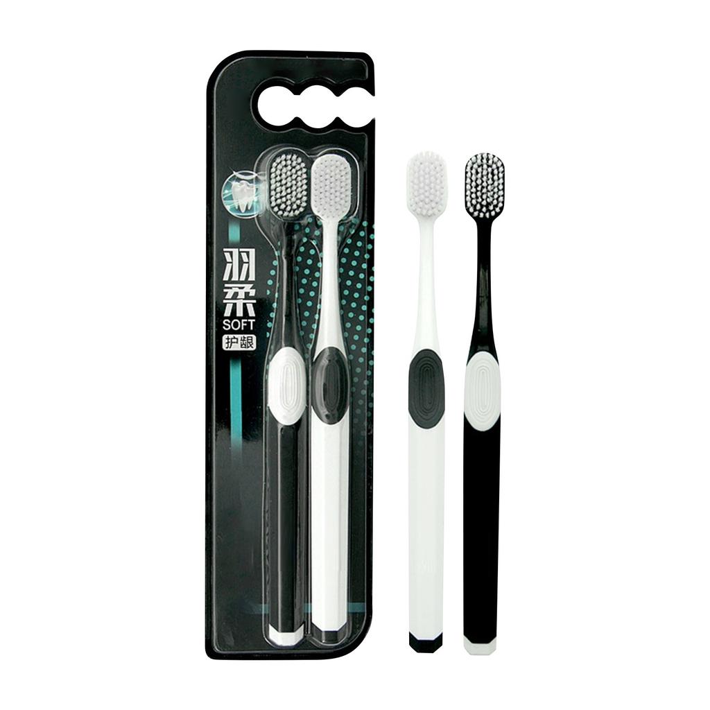 Мягкая и широкая зубная щетка с мягкой щетиной для пар, ультратонкая и ультрамягкая семейная щетка, в комплекте с кровоточащей зубной щеткой