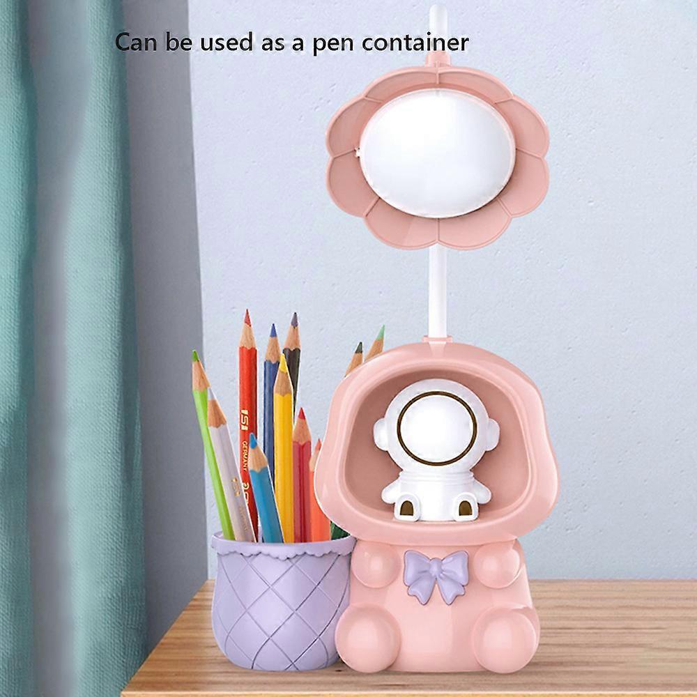 New Cartoon Rabbit Spaceman Table Lamp Pen-holder Pencil-sharpener Reading Table Lamp Student Dormitory Charging Night Light