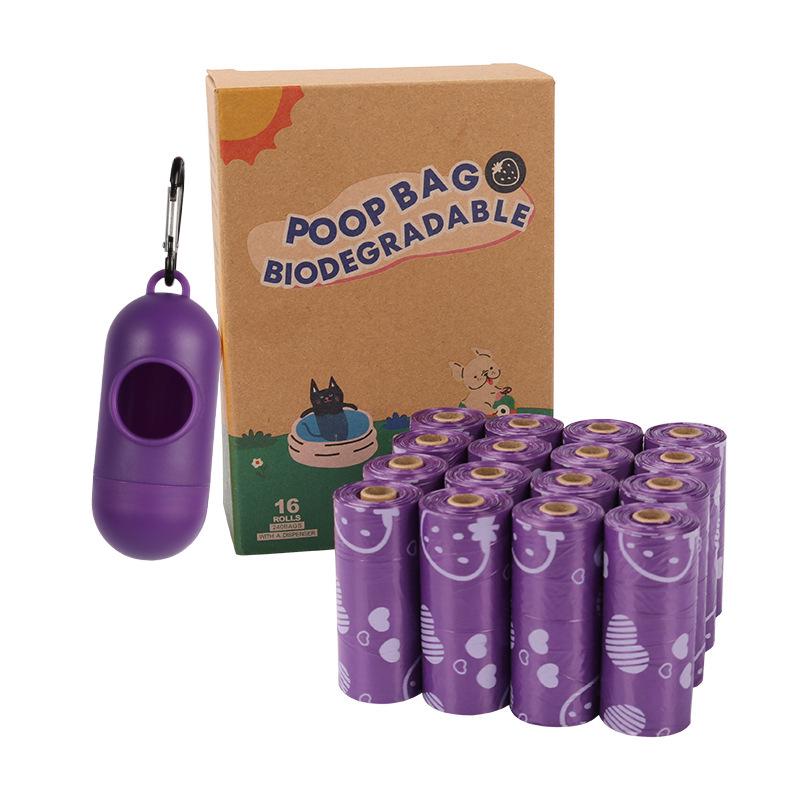 Ароматизированные разлагаемые пакеты для сбора отходов домашних животных с диспенсером для использования на улице
