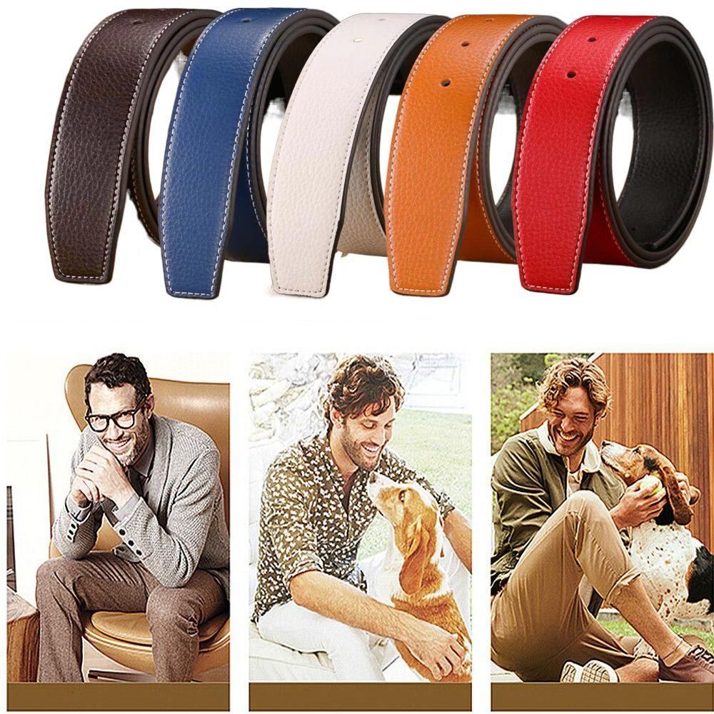 Ремень прочный декоративный пояс для брюк кожаный ремень ремень из натуральной кожи без пряжки