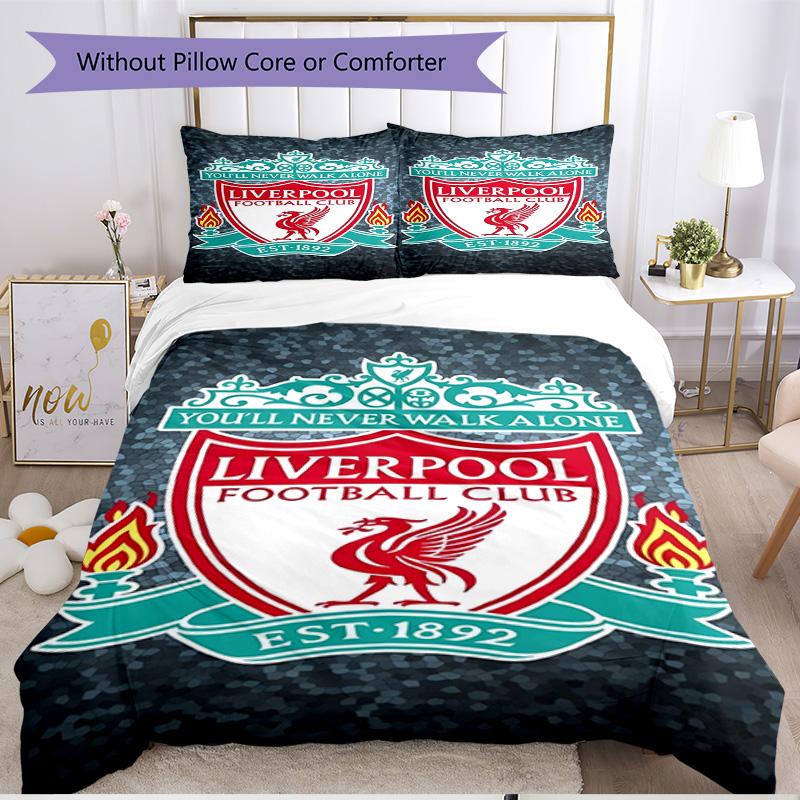 3pcs Duvet Cover Set (1*Duvet Cover + 2*Pillowcase, Without Core), Football team.C Print Soft All‑Season Bedding Set, Home Bedroom Decor Gift