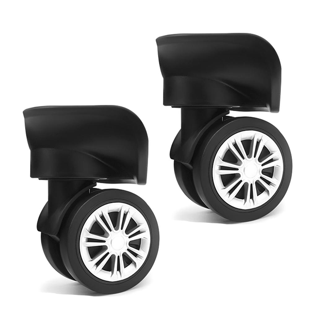 2 шт. сменные роликовые колеса для тележки, сверхпрочные роликовые колеса для багажной коробки, чемодана, поворотные на 360 градусов, бесшумные колеса