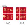 6pcs Blessings Printing 2026 Horse Year Red Envelope Mixed Pattern Red Packet HongBao  Birthday