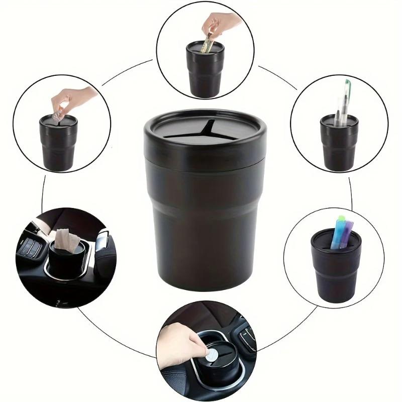 1PC Black Car Mini Pen Holder Box Coin Boxes Mount Trash Bin Auto Holders Cup Mounts Car Auto Multifunctional Accessories