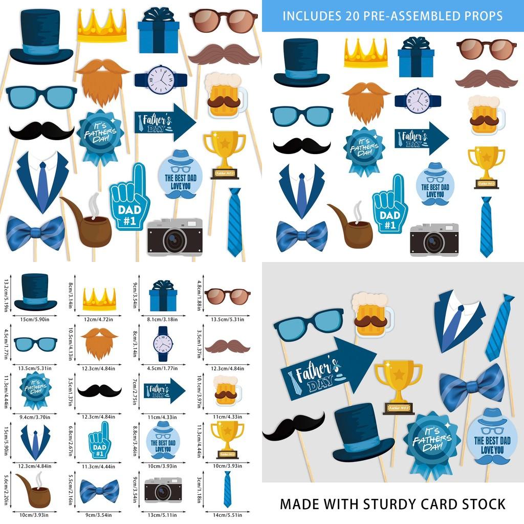Fathers Day Photo Prop Party Decor With Paper Materials For Themed Celebrations