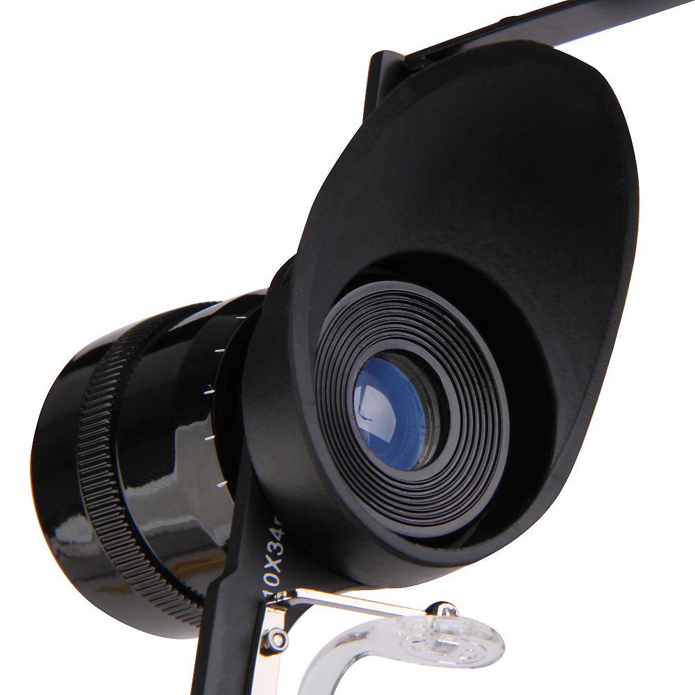 Fishing Telescope 10x34 Eye Glasses 66g Ultralight Hand Free Binoculars Watch Jeweler Repair Magnifier Fishing Accessories