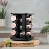 Rotating spice rack 12 containers BERLINGER HAUS BH-8559 BLACK ROSE