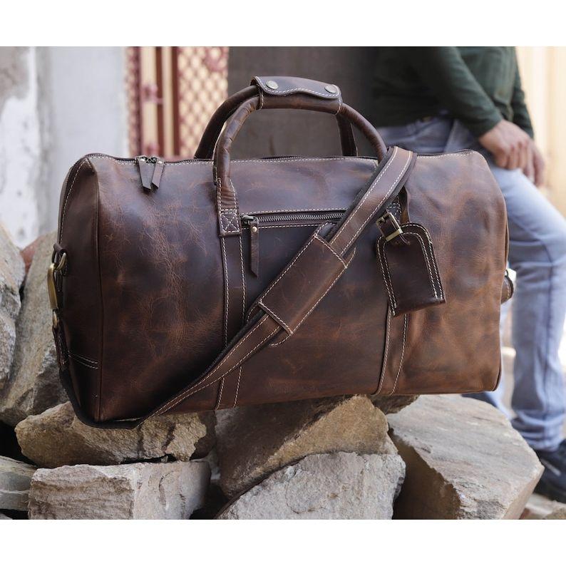 Спортивная сумка из натуральной кожи/сумка Weekender из натуральной кожи с монограммой/кожаная дорожная сумка/сумка на ночь для мужчин, рождественский подарок для него/нее